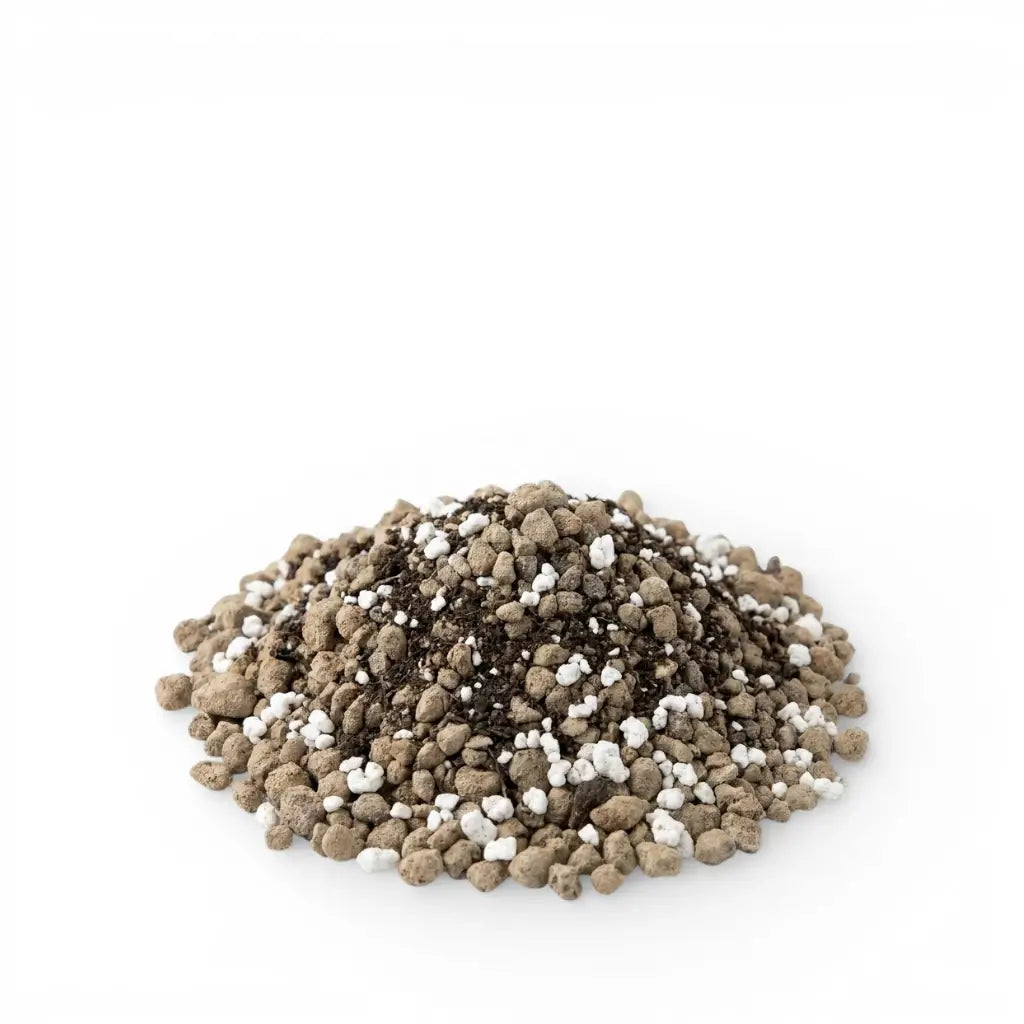 Pile of succulent soil mix on a white background