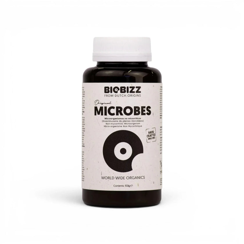 Biobizz Microbes 150 g bottle on a white background