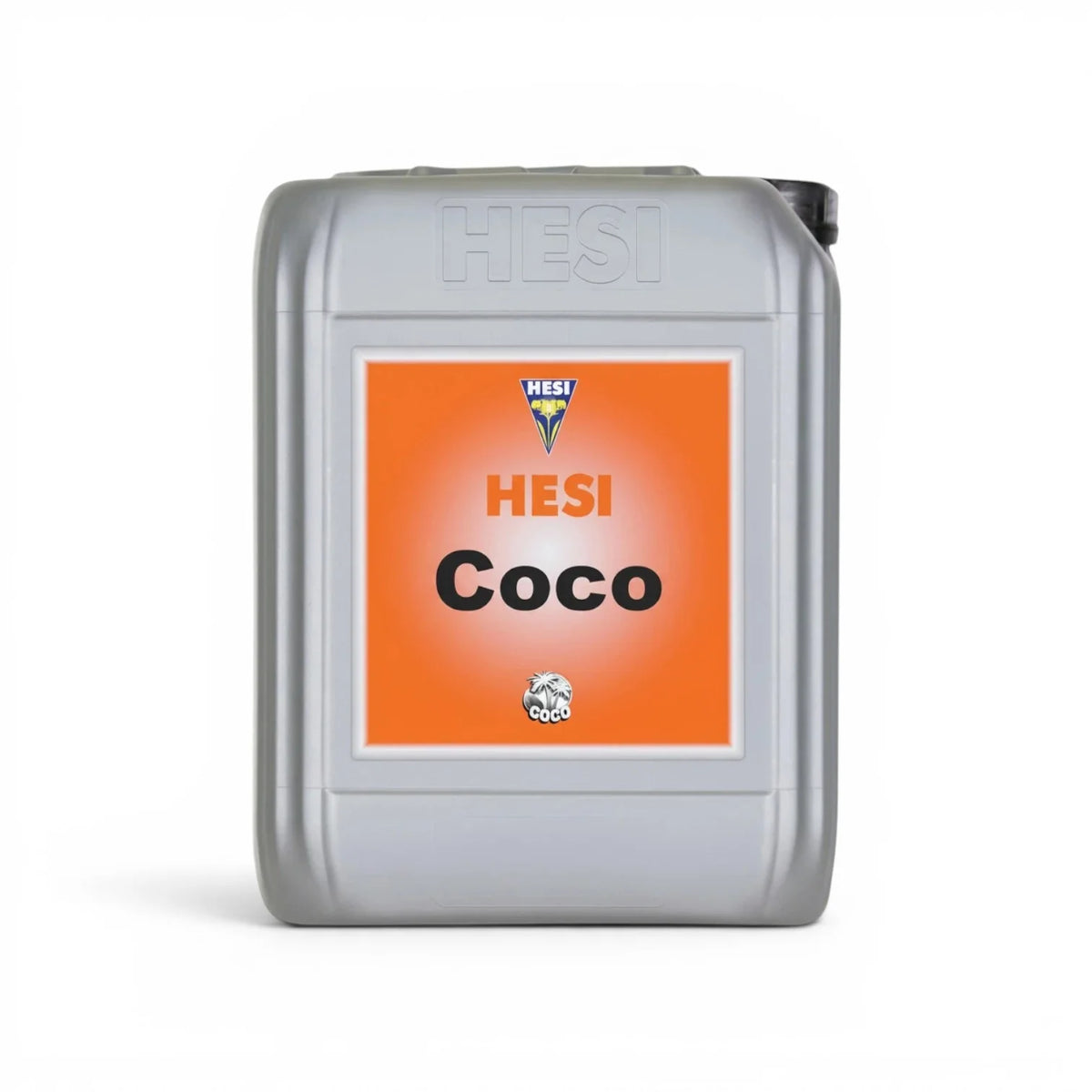 HESI Coco 10-Liter-Flasche vor weißem Hintergrund
