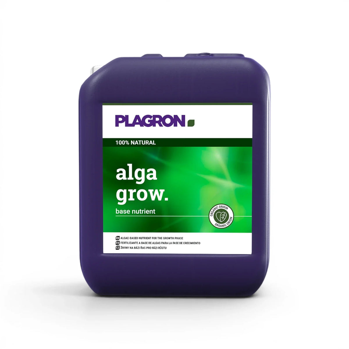 Plagron Alga Grow 5-Liter-Flasche vor weißem Hintergrund