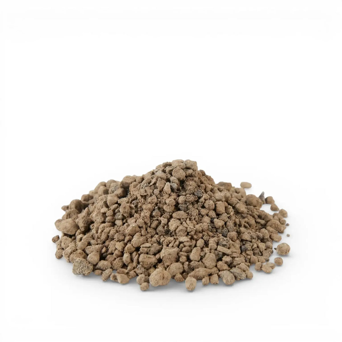 Lava granulate heapon white background