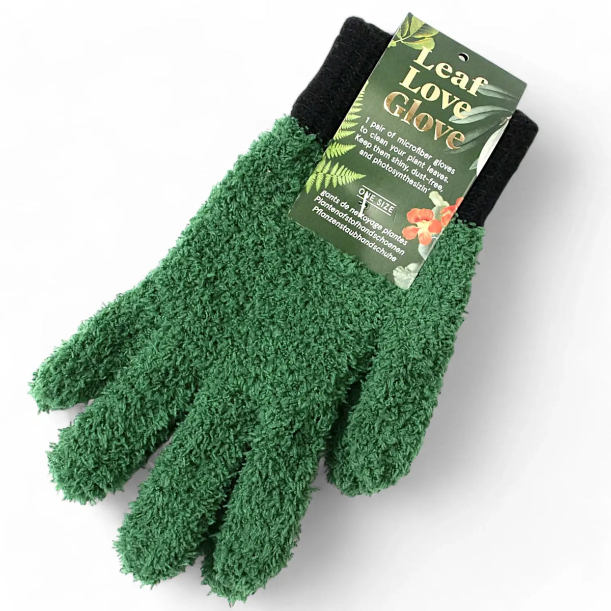 Microfiber Dusting Gloves for Plants main product photo on white background.
