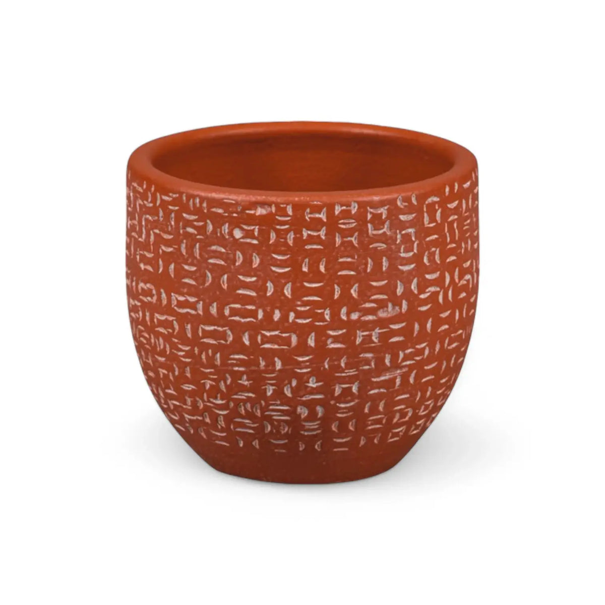 Planter 'Amarante' on white background.