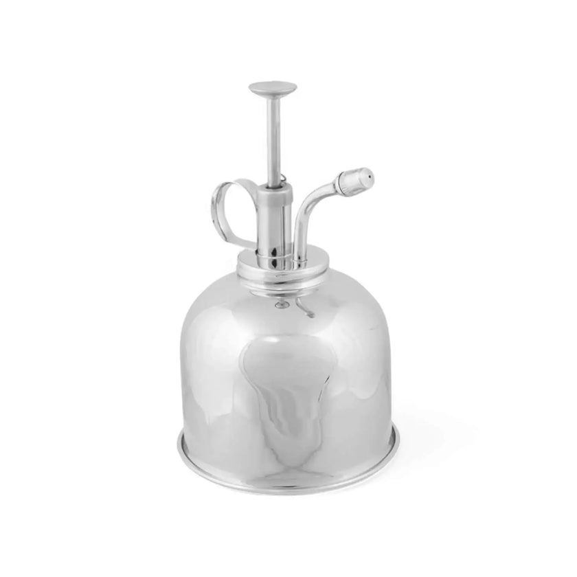 Silver Metal Plant Mister main product photo on white background.