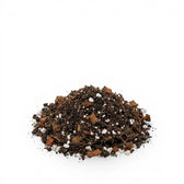Heap of aroid potting mixor soil on a white background