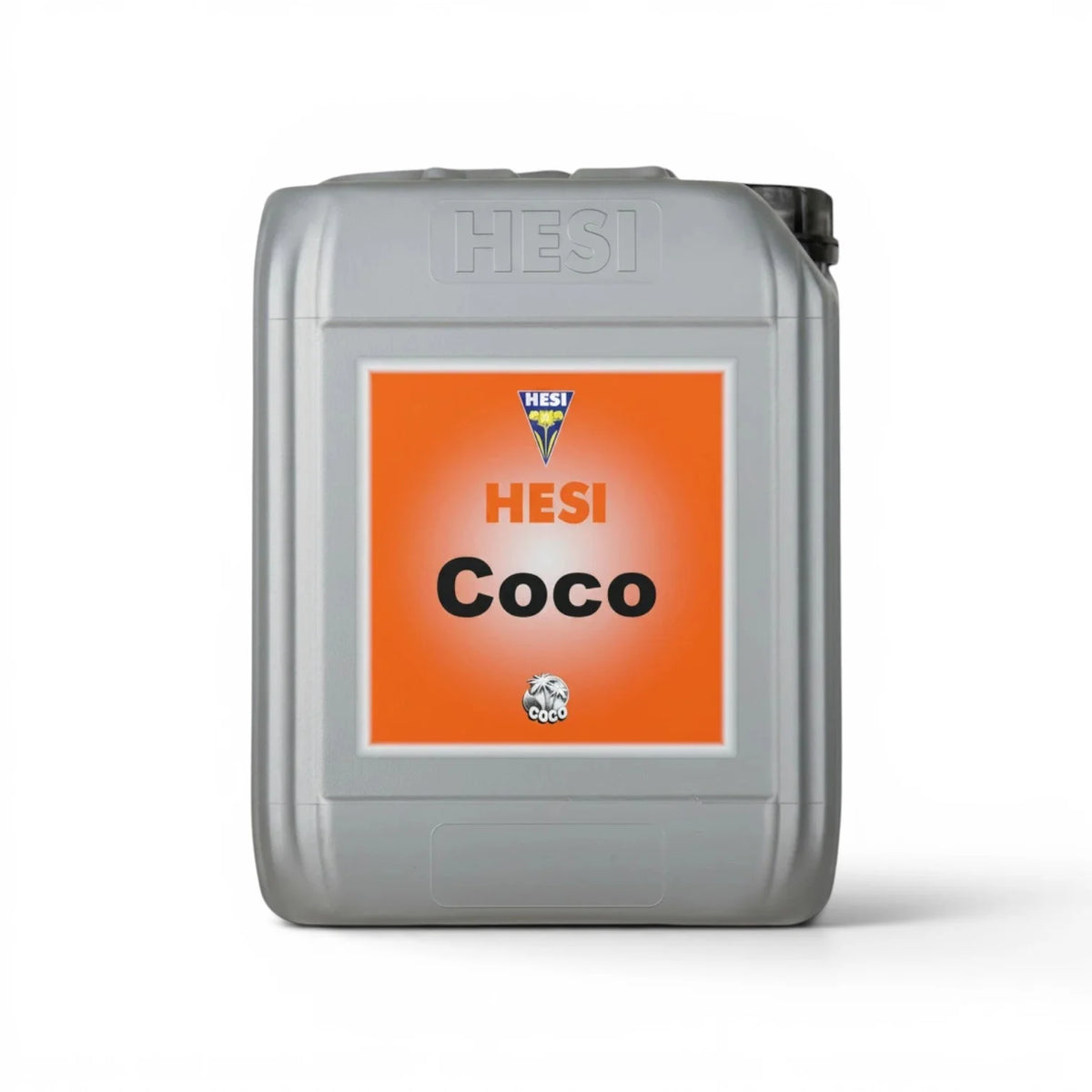 HESI Coco 5-Liter-Flasche vor weißem Hintergrund