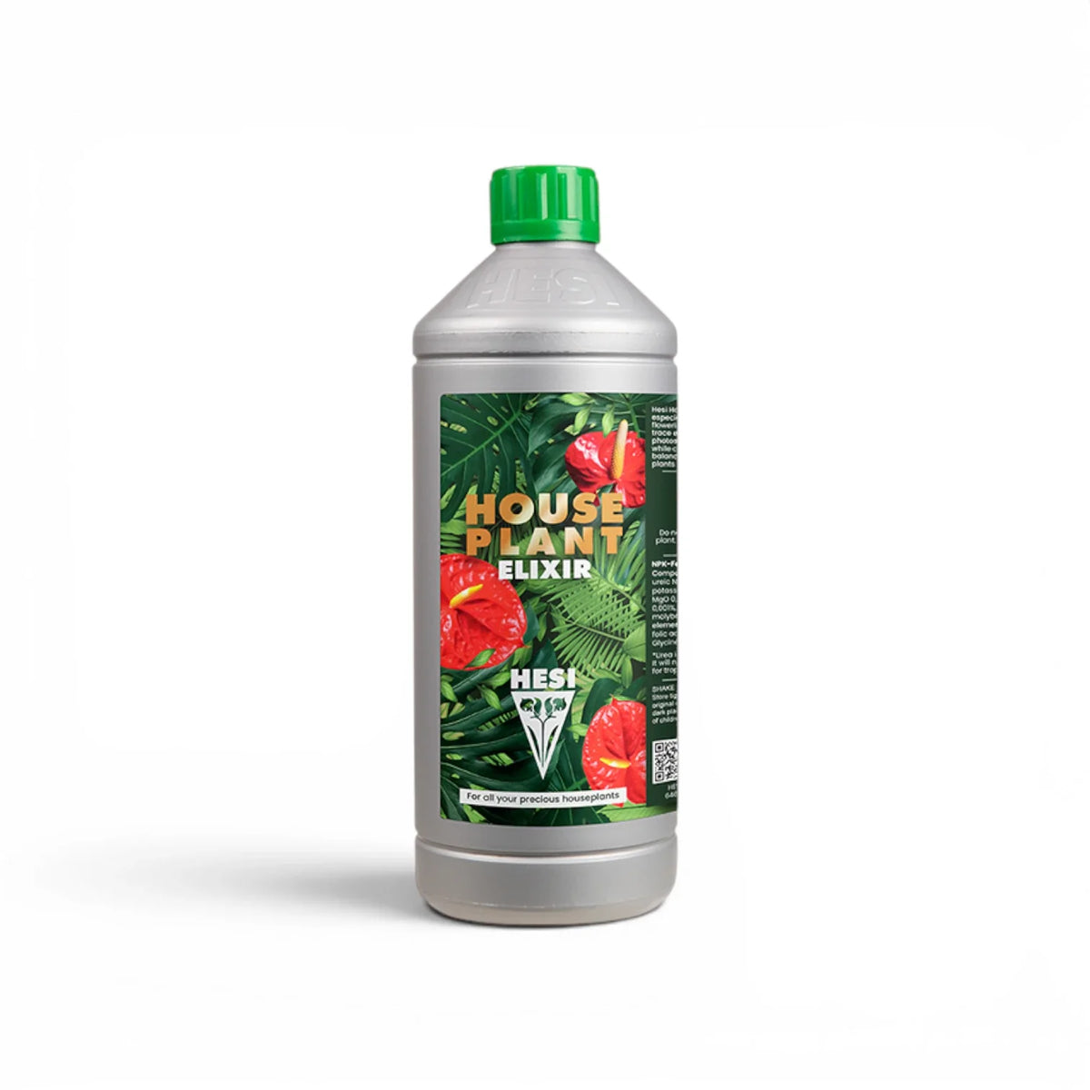 HESI HousePlant Elixir 1-Liter-Flasche vor weißem Hintergrund
