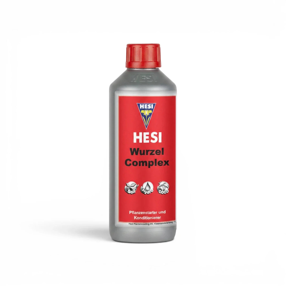 HESI Root Complex 500-ml-Flasche vor weißem Hintergrund