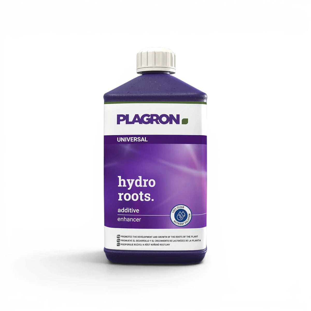 Plagron Hydro Roots 1-Liter-Flasche vor weißem Hintergrund