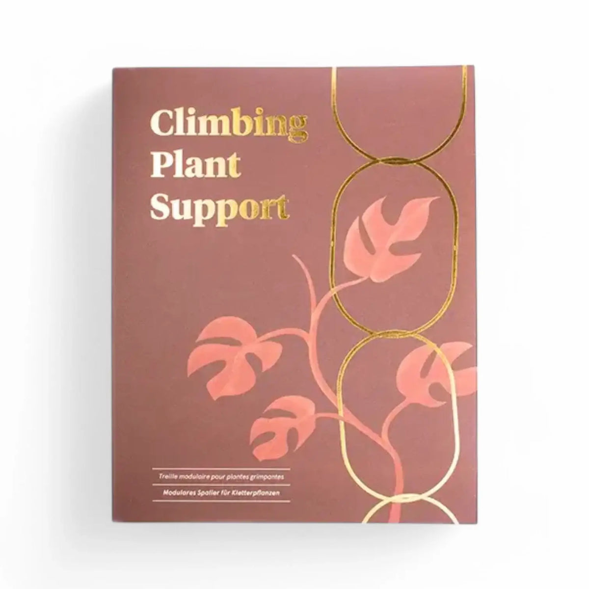 Golden Brass Chain – Plant Support for climbing plants on white background.