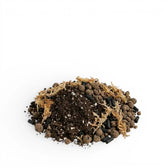 Heap of terrarium substrate mix on white backround