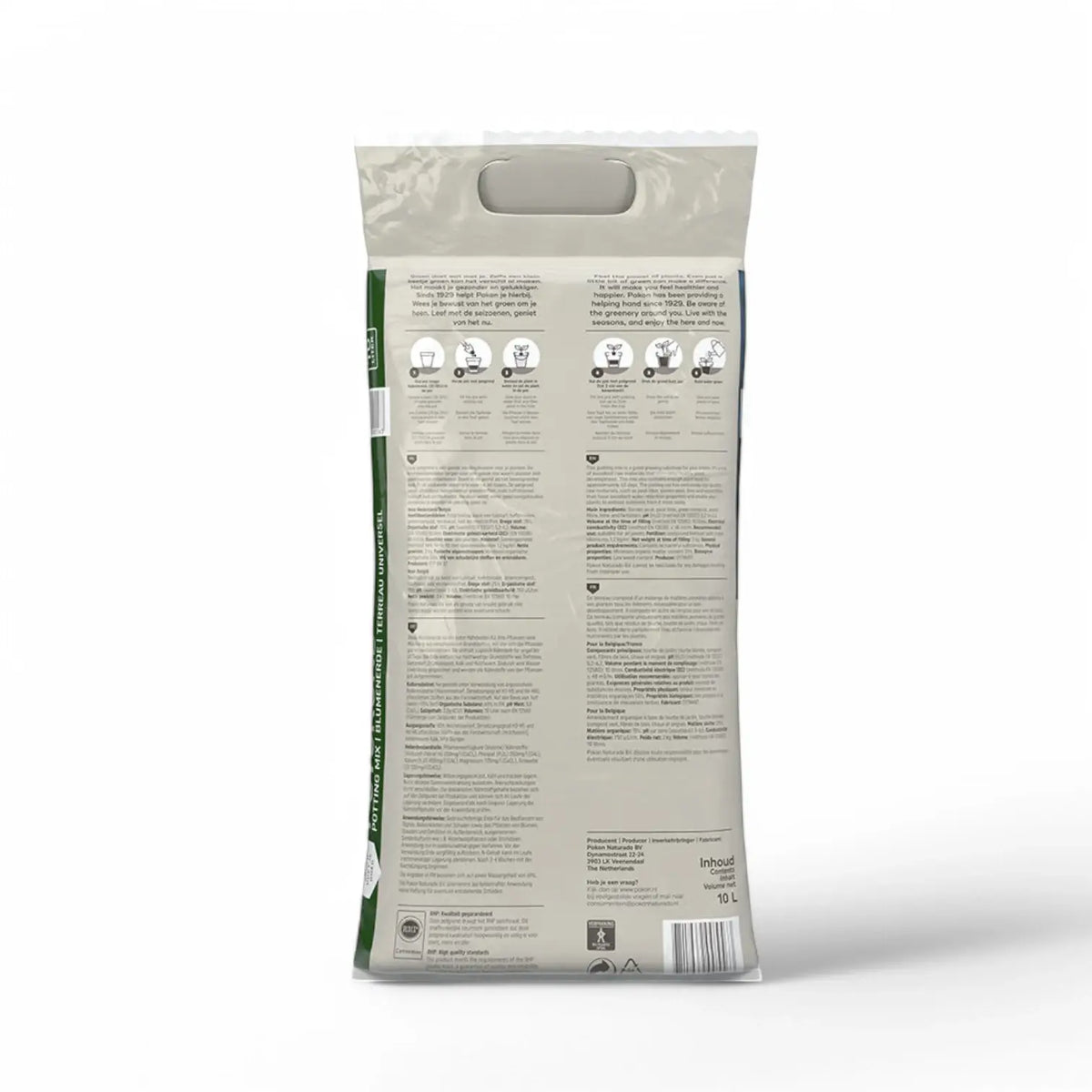 Universal Potting Soil Pokon on white background.